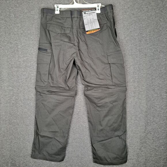 BC Clothing Men's XXL  x 30 Gray Hiking Convertible Outdoor Cargo Pants - Picture 2 of 14